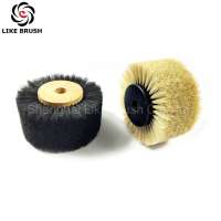 Pig Bristle Filament Wooden Hub Jewelry Polishing Wheel Brushes